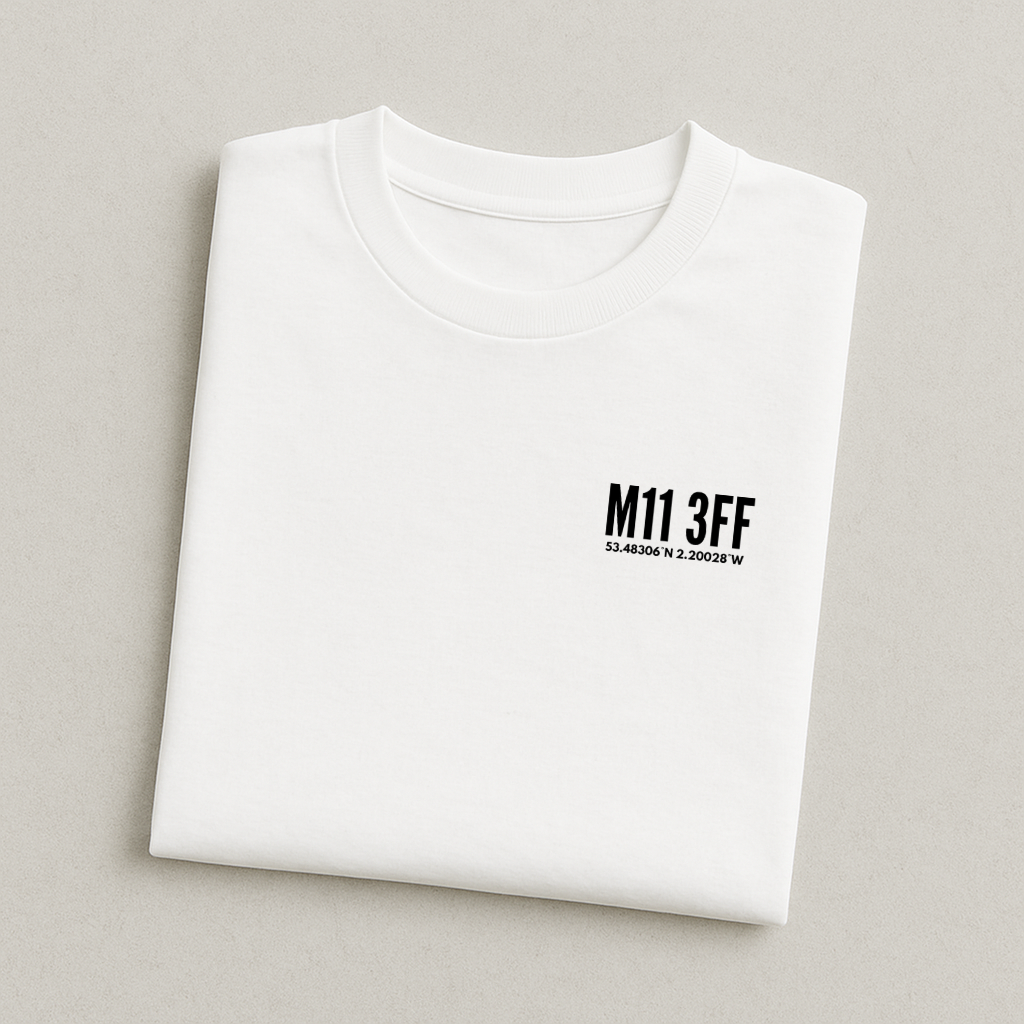 Etihad Postcode Coordinates - Man City T-Shirt