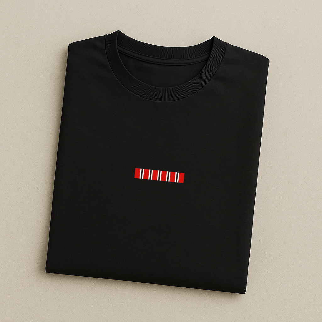 Red, Black and White Colours T-Shirt