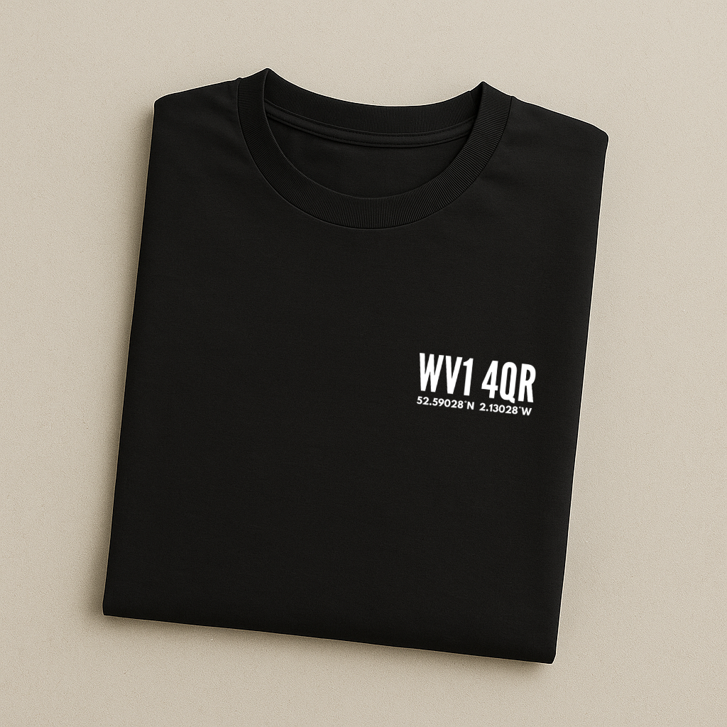 Molineux Postcode Coordinates - Wolves T-Shirt