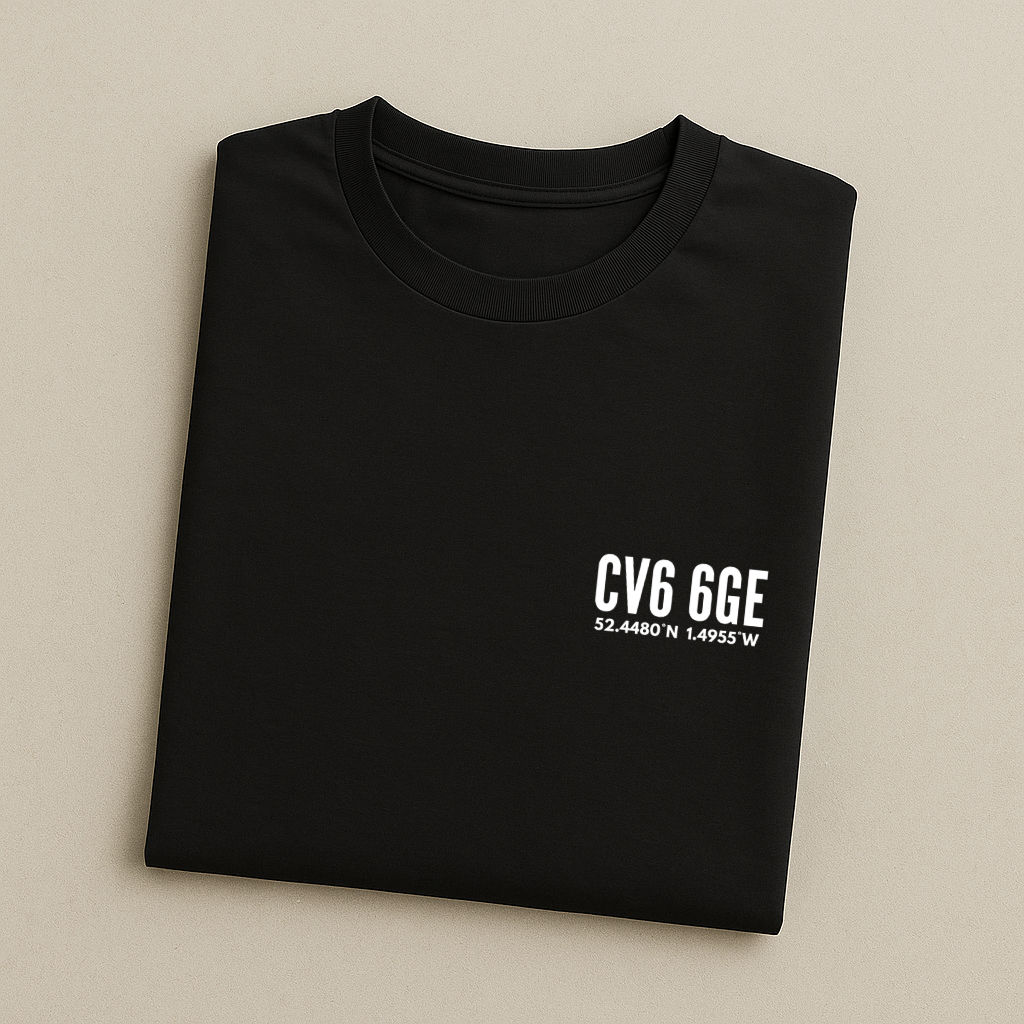 Stadium Postcode Coordinates - Coventry T-Shirt