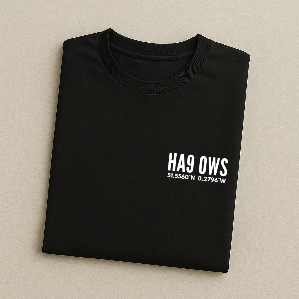 Wembley Postcode Coordinates - England T-Shirt