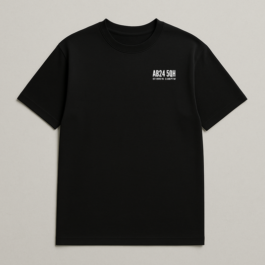 Pittodrie Postcode Coordinates - Aberdeen T-Shirt