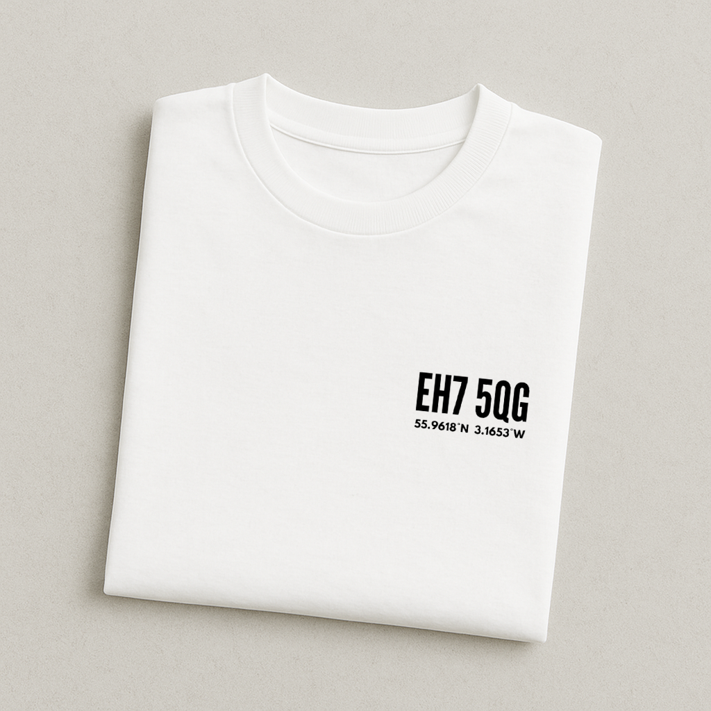 Easter Road Postcode Coordinates - Hibs T-Shirt