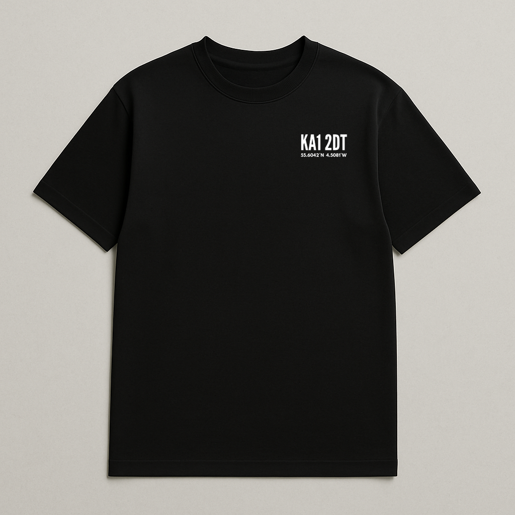 Rugby Park Postcode Coordinates - Kilmarnock T-Shirt