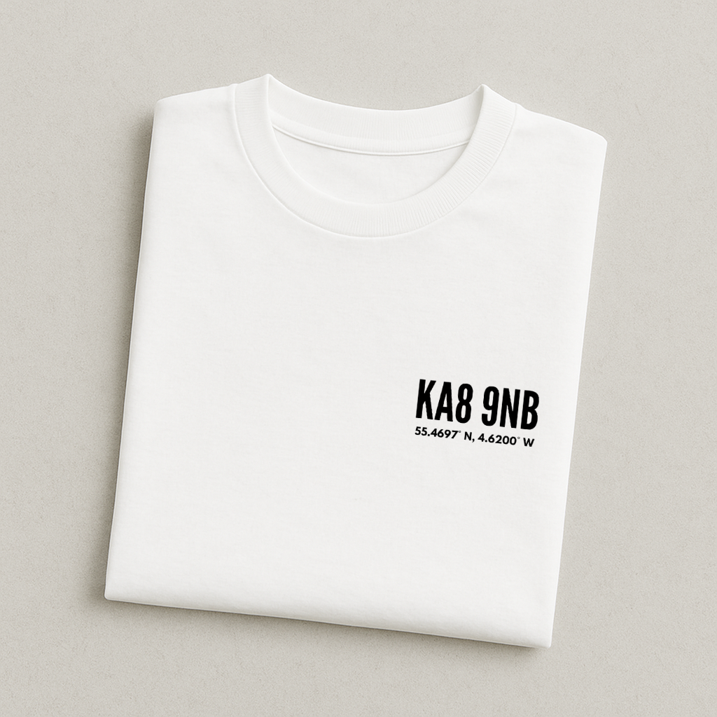 Stadium Postcode Coordinates - Ayr United T-Shirt