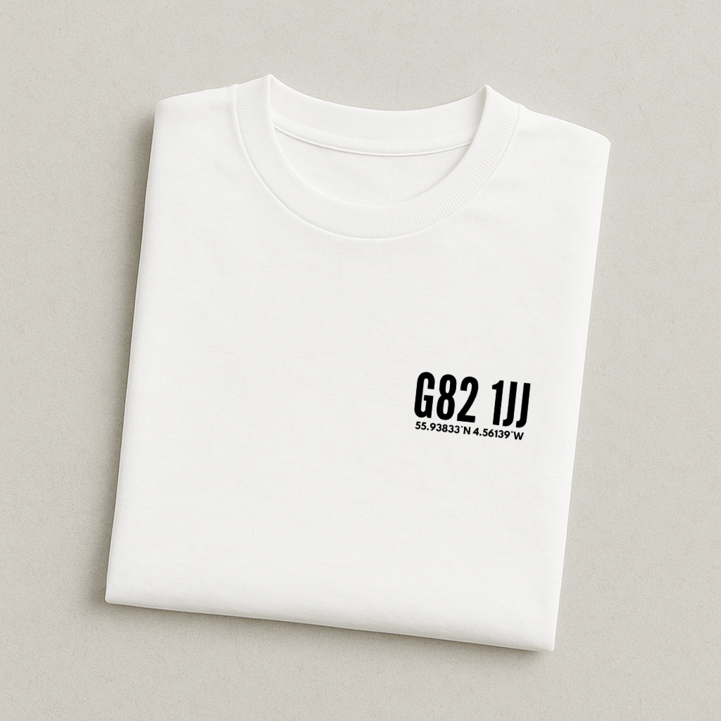 The Rock Postcode Coordinates - Dumbarton T-Shirt