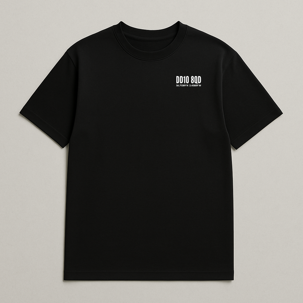 Stadium Postcode Coordinates - Montrose T-Shirt