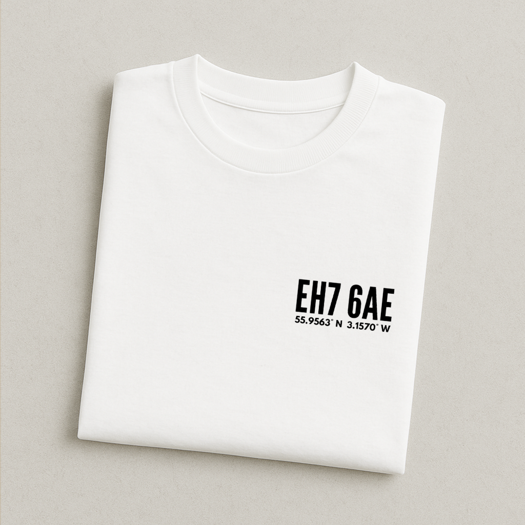 Meadowbank Postcode Coordinates - Edinburgh City T-Shirt