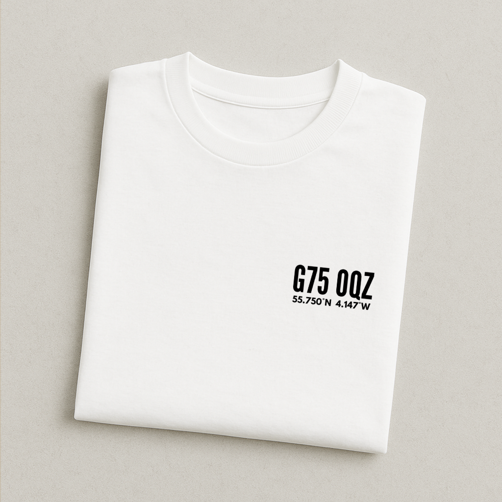 Stadium Postcode Coordinates - East Kilbride T-Shirt