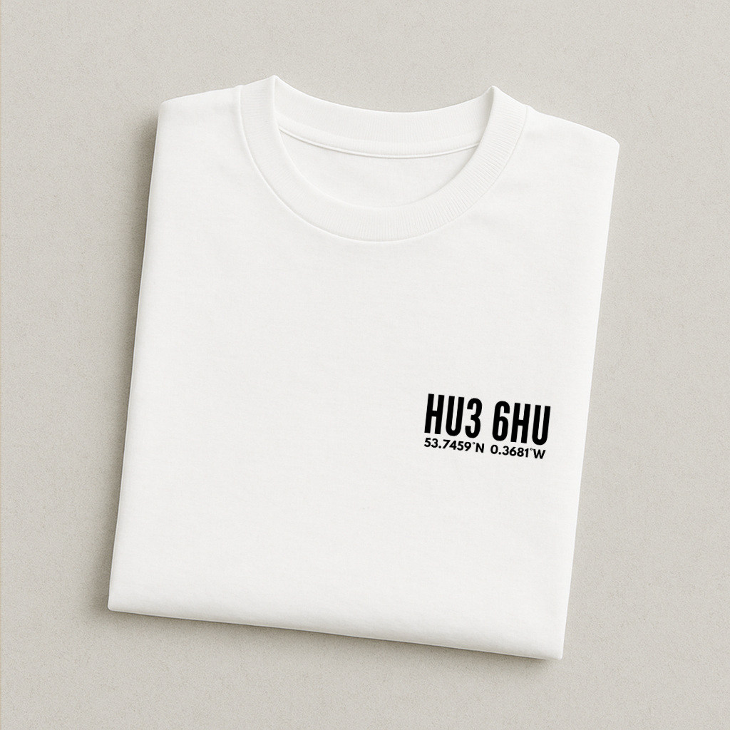Stadium Postcode Coordinates - Hull T-Shirt
