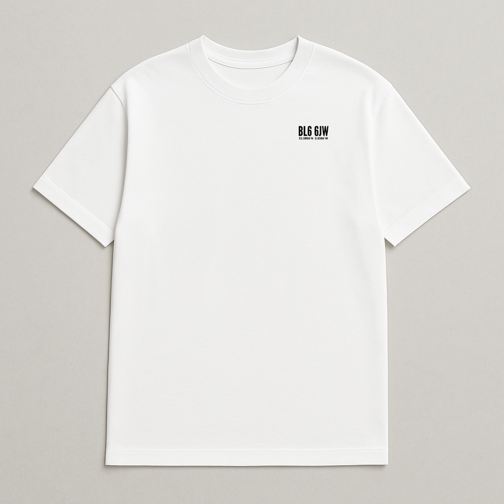 Stadium Postcode Coordinates - Bolton T-Shirt