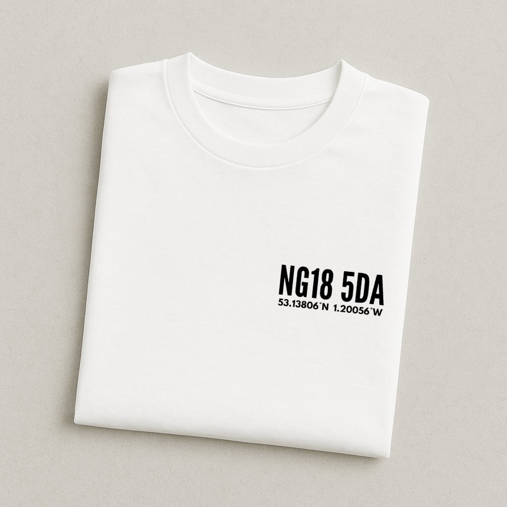 Field Mill Postcode Coordinates - Mansfield T-Shirt
